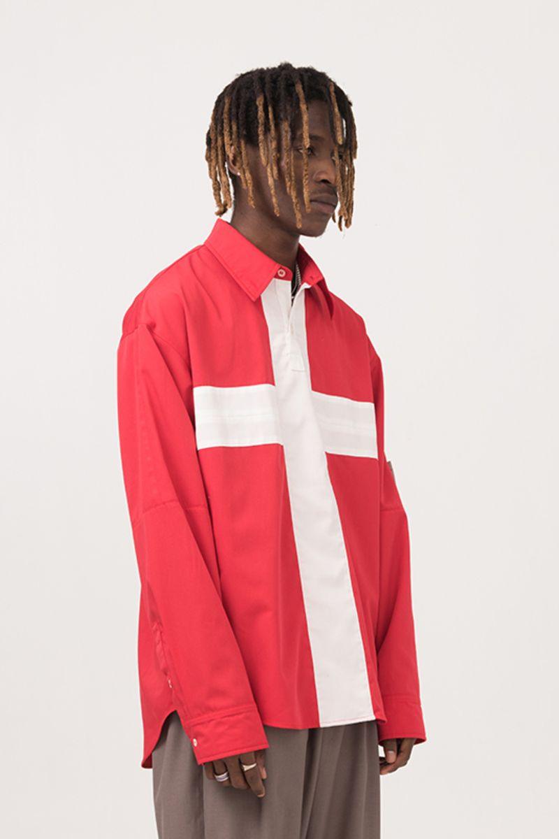 Empty Reference Swiss Half Open Collar L/S Shirt