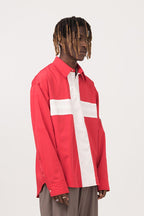 Empty Reference Swiss Half Open Collar L/S Shirt