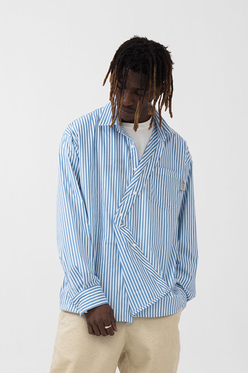 Empty Reference Irregular Striped Shirt