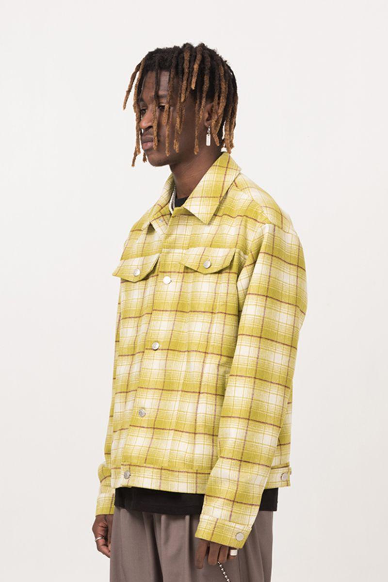 Empty Reference Plaid Green Cashmere L/S Shirt