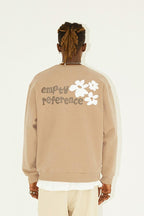 Empty Reference Camel Flower Print Sweater