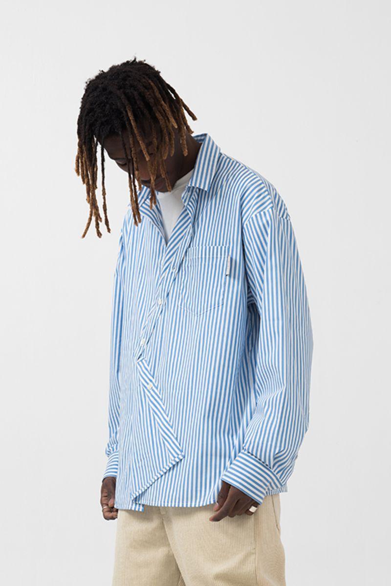 Empty Reference Irregular Striped Shirt