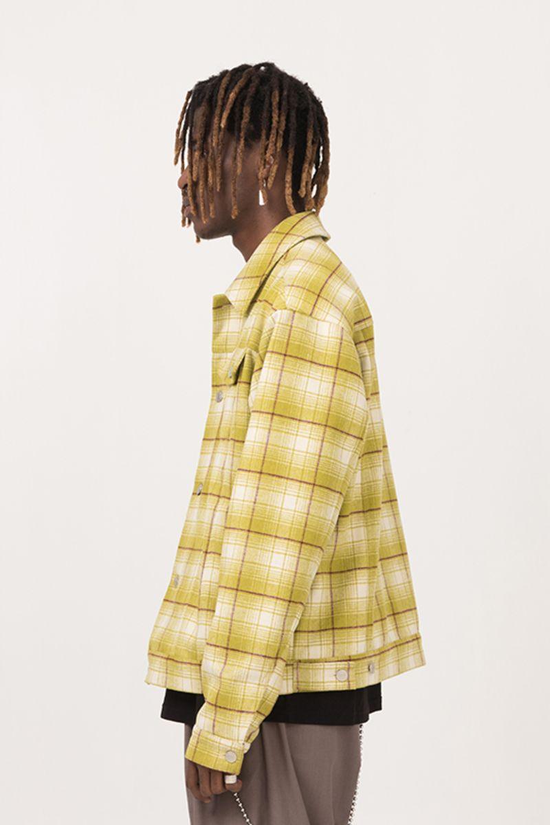 Empty Reference Plaid Green Cashmere L/S Shirt