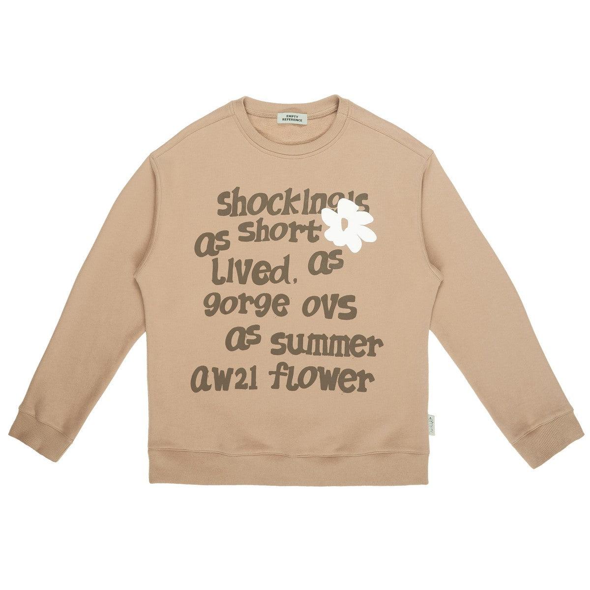Empty Reference Camel Flower Print Sweater