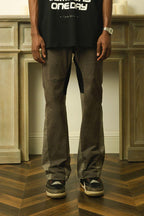 Empty Reference Stitched Flared Trousers
