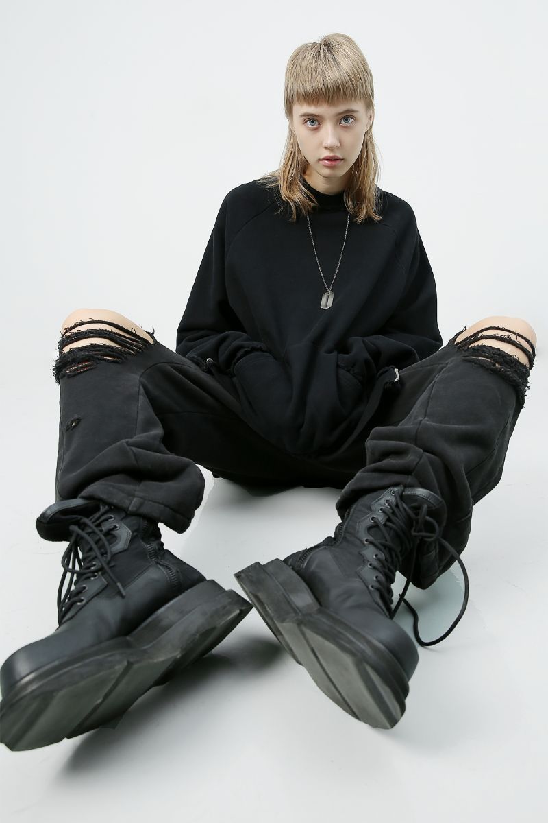 Unknown World Distressed Loose Sweatpants