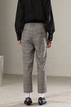 Mix7 Retro Plaid Straight Trousers