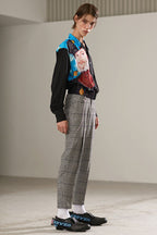 Mix7 Retro Plaid Straight Trousers