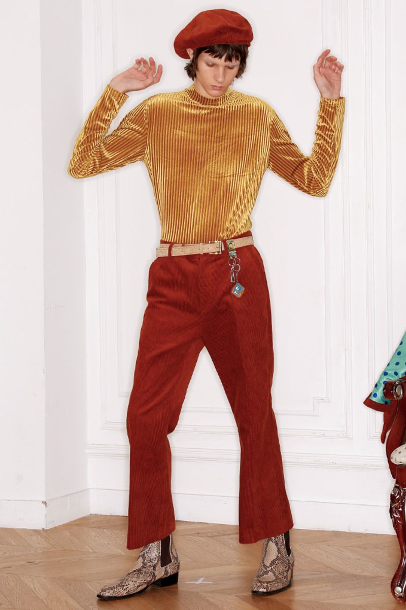 Mix7 Retro Wine Corduroy Trousers