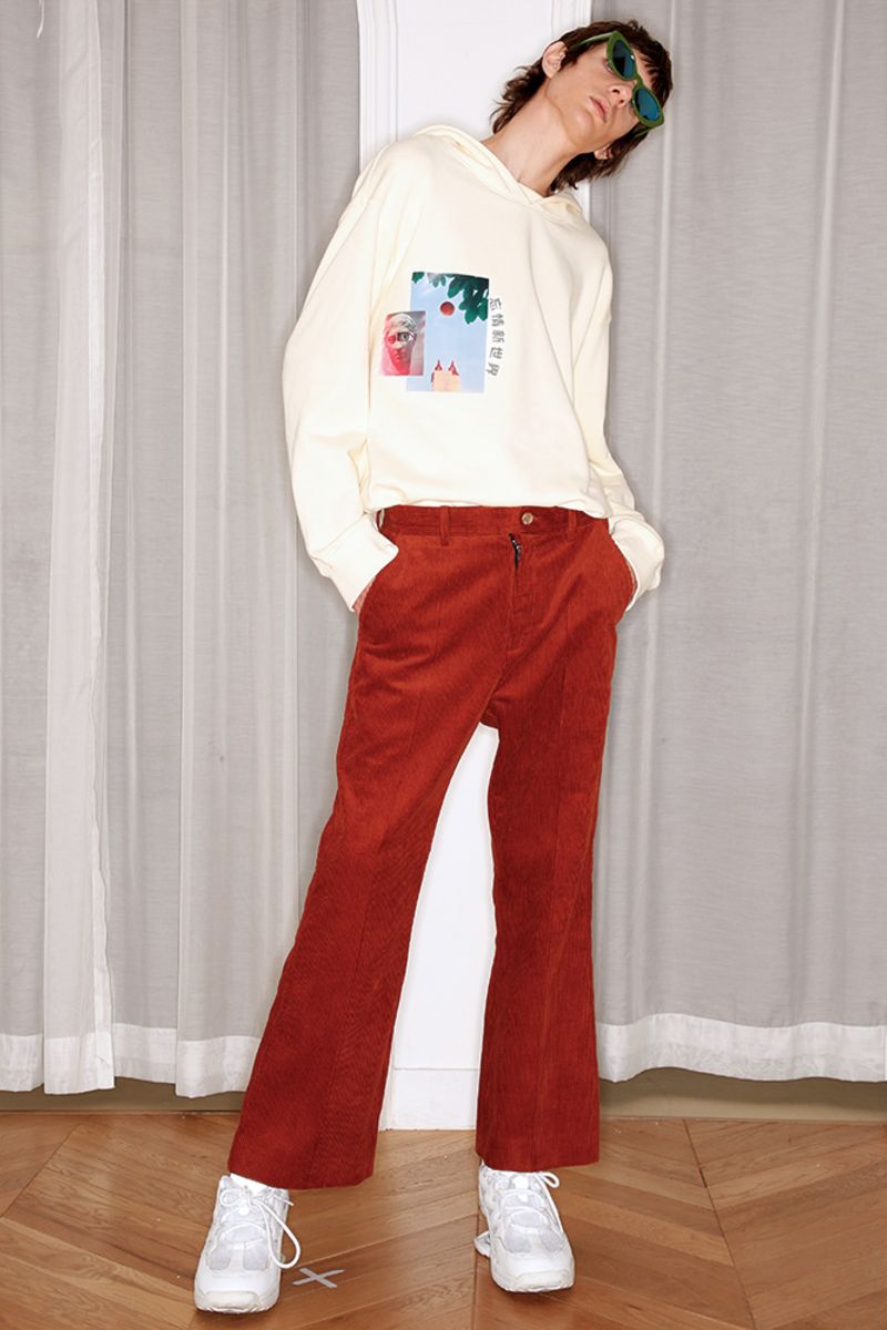 Mix7 Retro Wine Corduroy Trousers