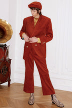 Mix7 Retro Wine Corduroy Trousers