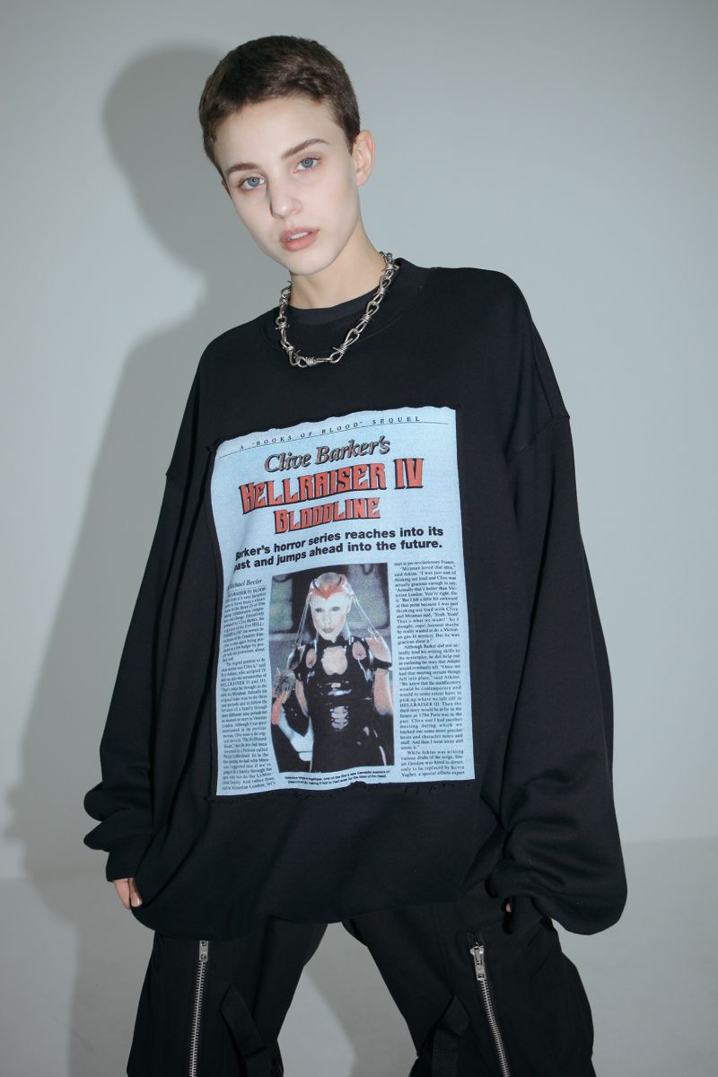 Unknown World Horror Loose Stitched Sweater