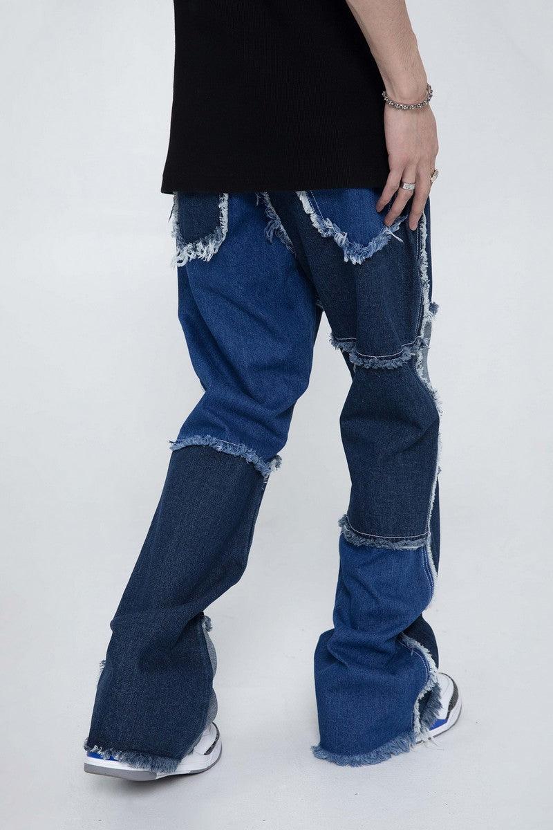 CZ Patchwork Loose Jeans