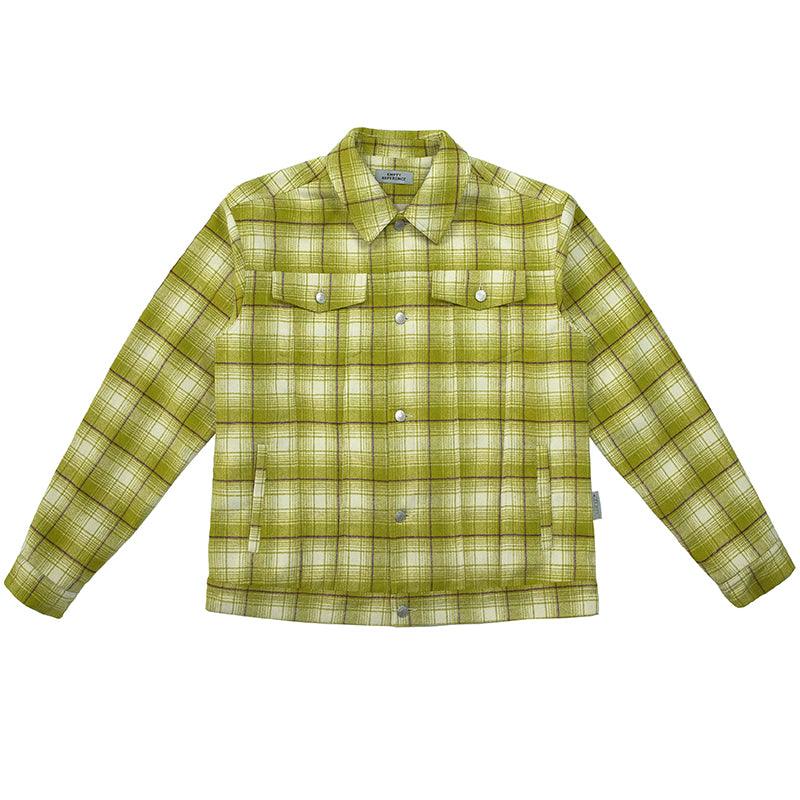 Empty Reference Plaid Green Cashmere L/S Shirt