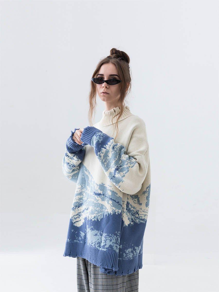 H/C Snow Mountain Ripped Turtleneck - UK Only