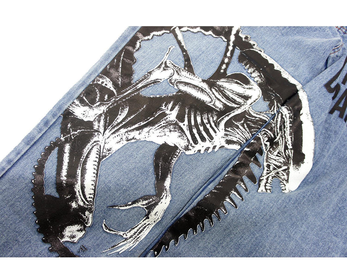 CZ Alien Printed Jeans