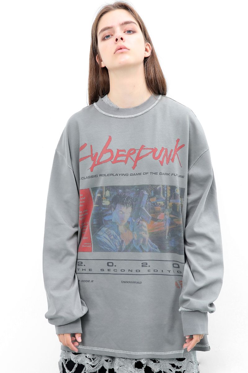 Unknown World Cyberpunk Washed Sweater