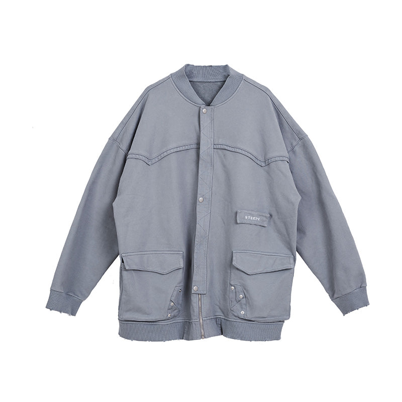 STEEPC Embroidered Logo Cardigan Jacket