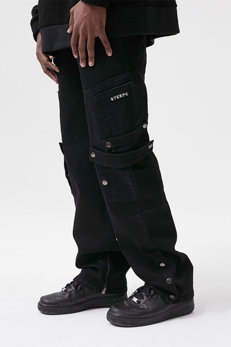 STEEPC Multi Pocket Straight Jeans