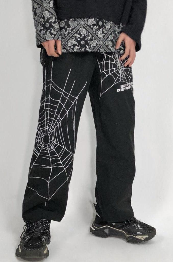 CZ ED Embroidered Spider Web Trousers