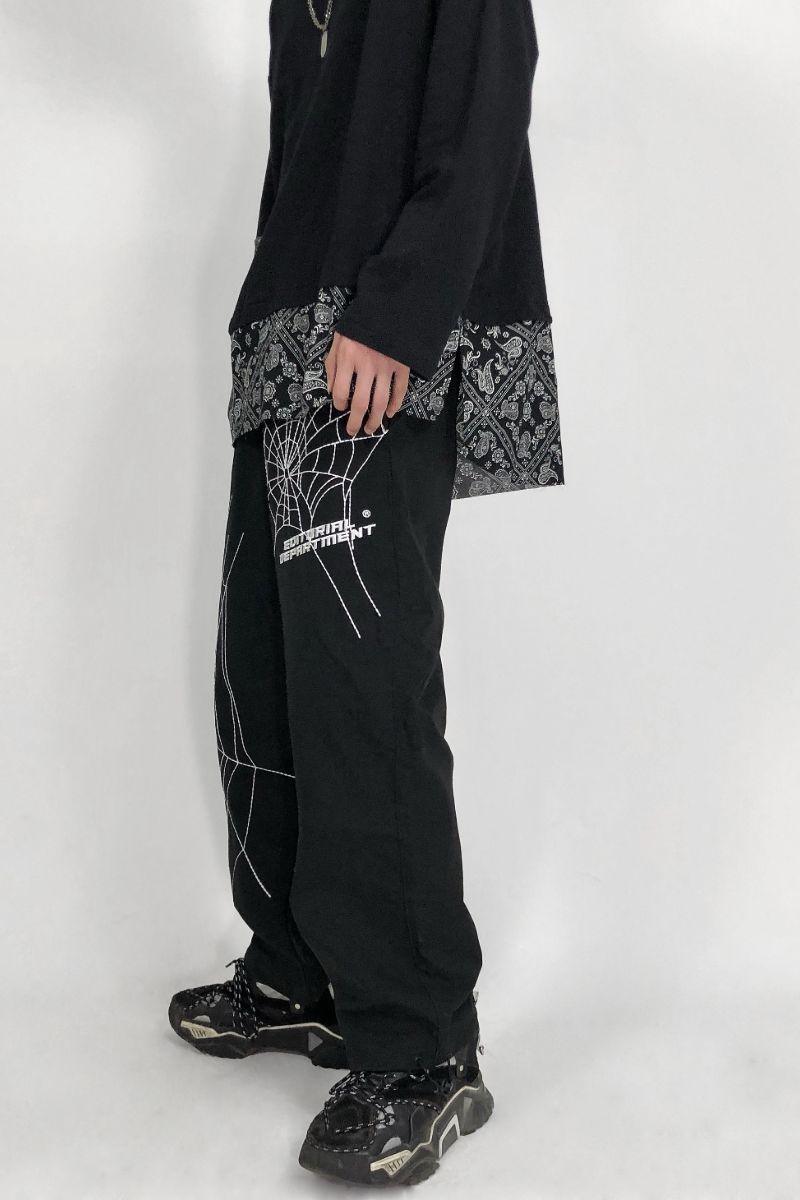 CZ ED Embroidered Spider Web Trousers