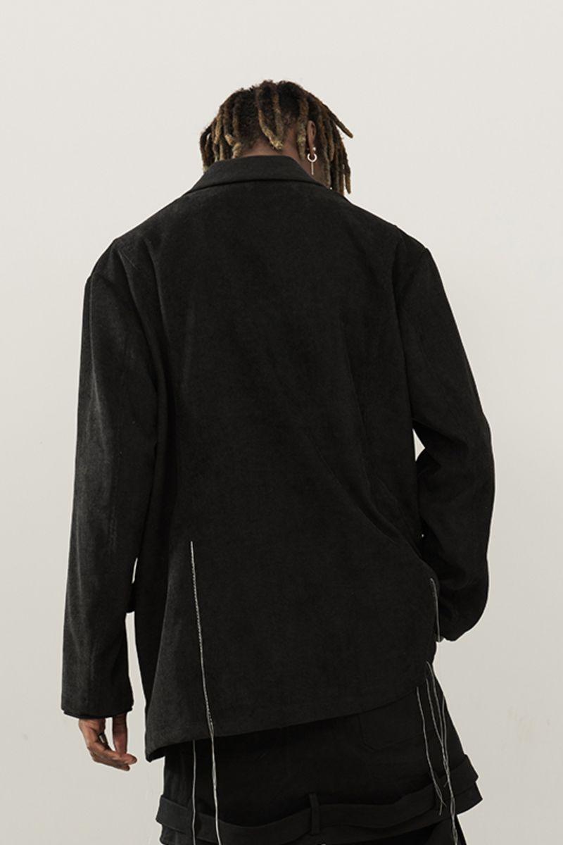 Empty Reference Black Corduroy Blazer