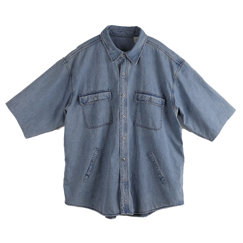 Mix7 Loose Light Blue Jeans S/S Shirt