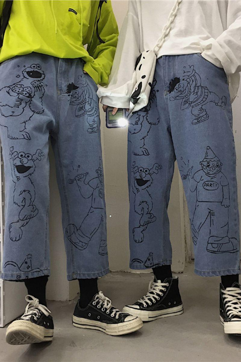 CZ Muppets Painted Cropped Jeans
