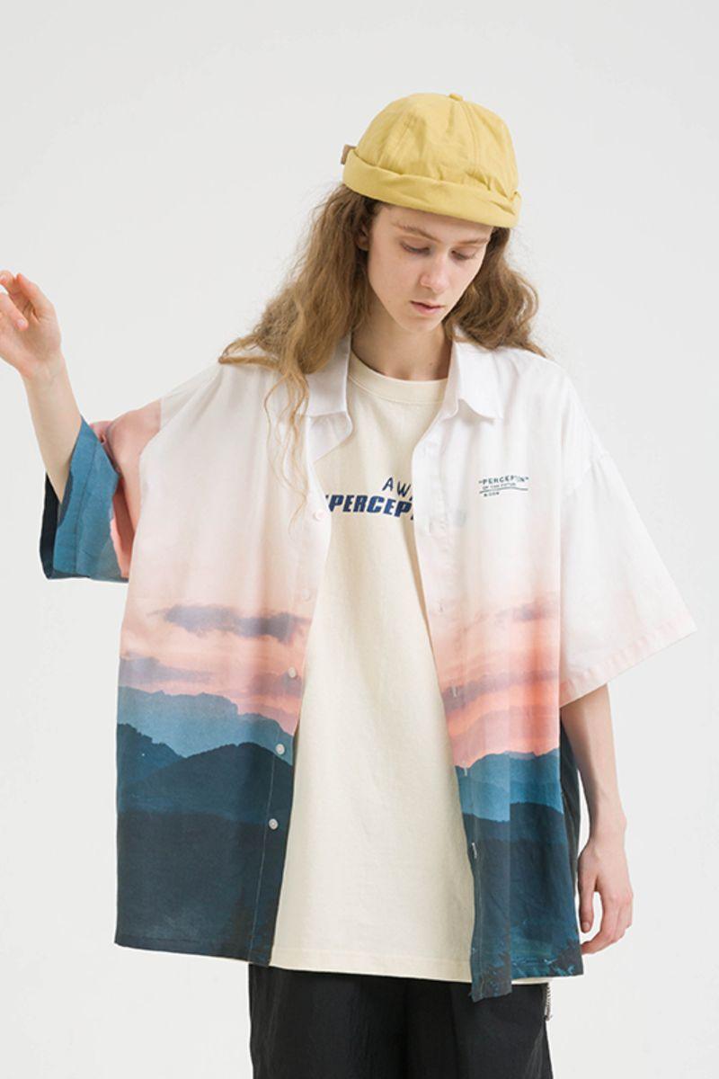 Center of Rotation Sunset Printed S/S Shirt