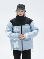 Handpainted Flowers Down Jacket - EU Only