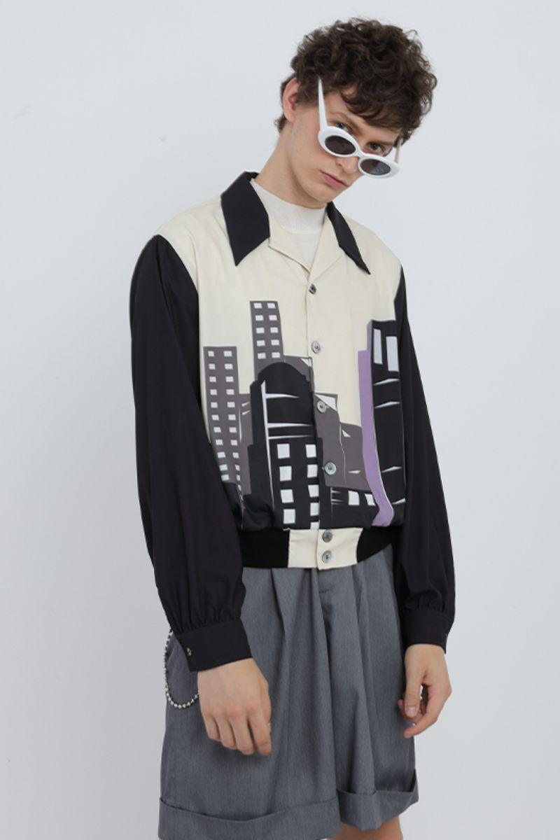 Mix7 Geometric Architectural L/S Shirt