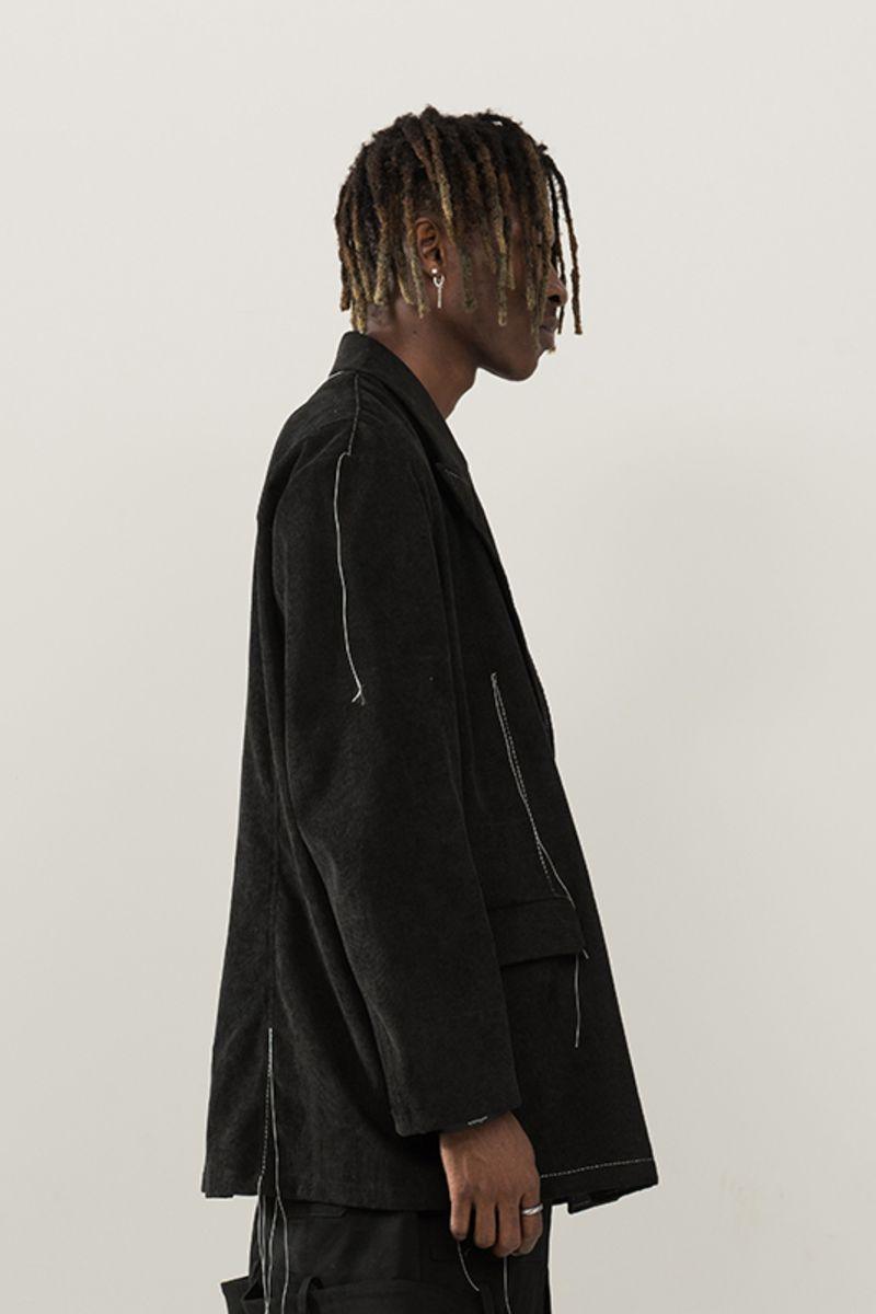 Empty Reference Black Corduroy Blazer