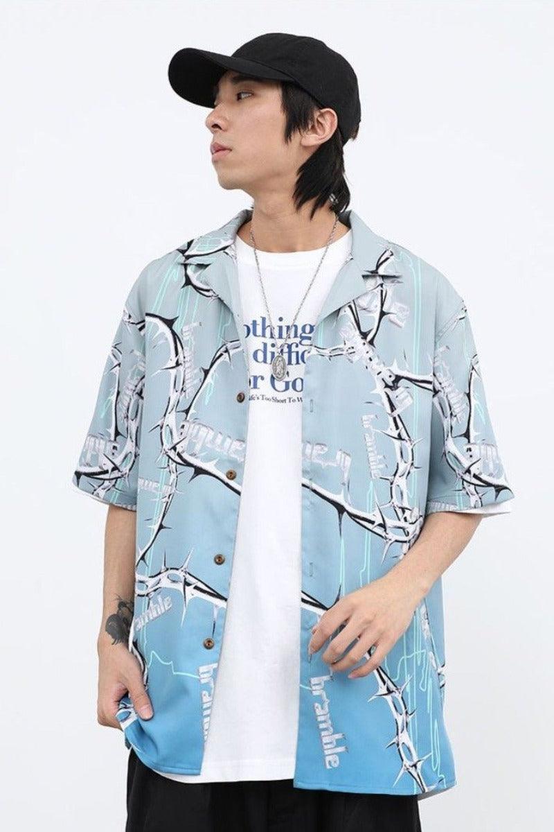 CZ Bramble Flower Cuban Shirt