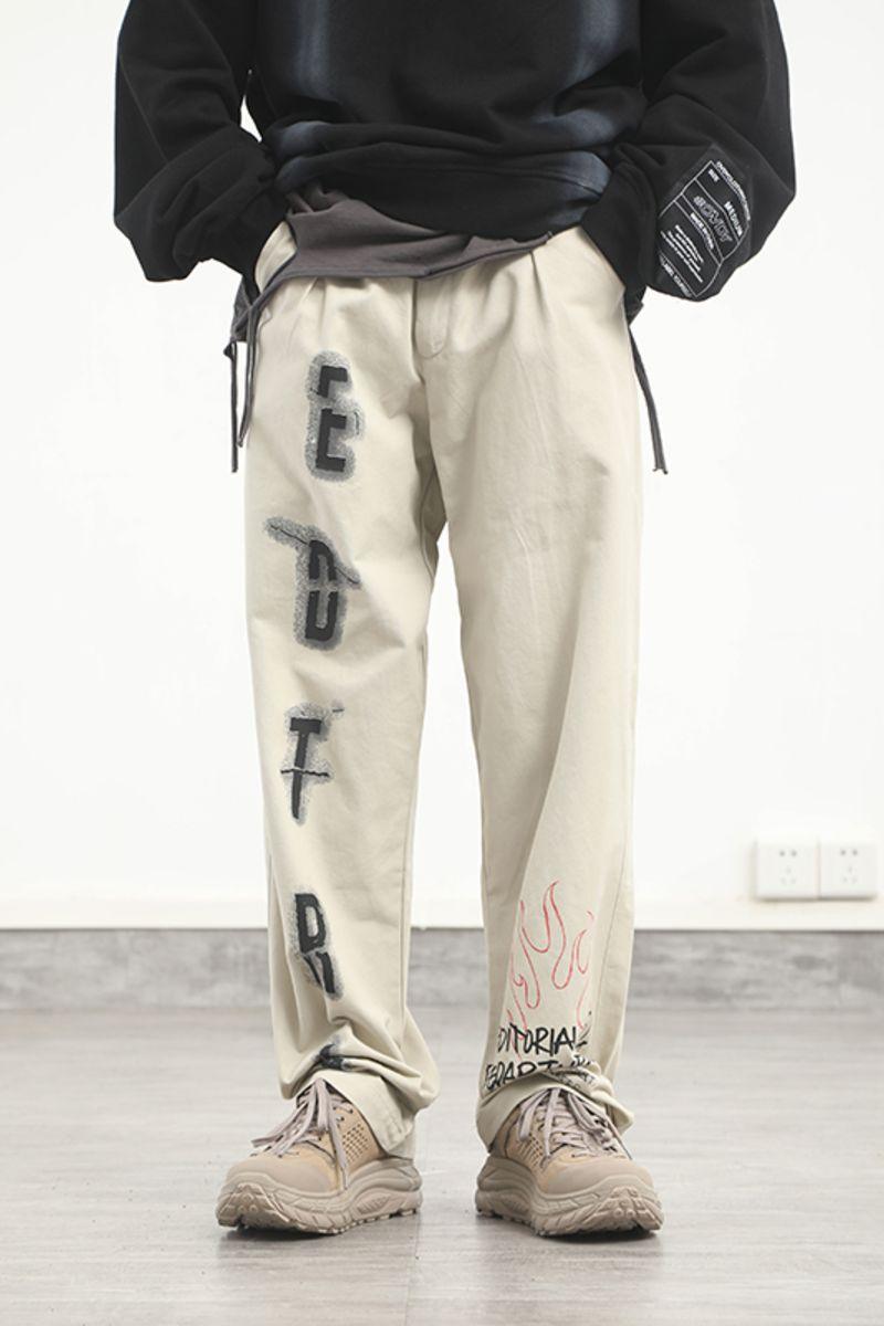CZ ED Graffiti Straight Trousers