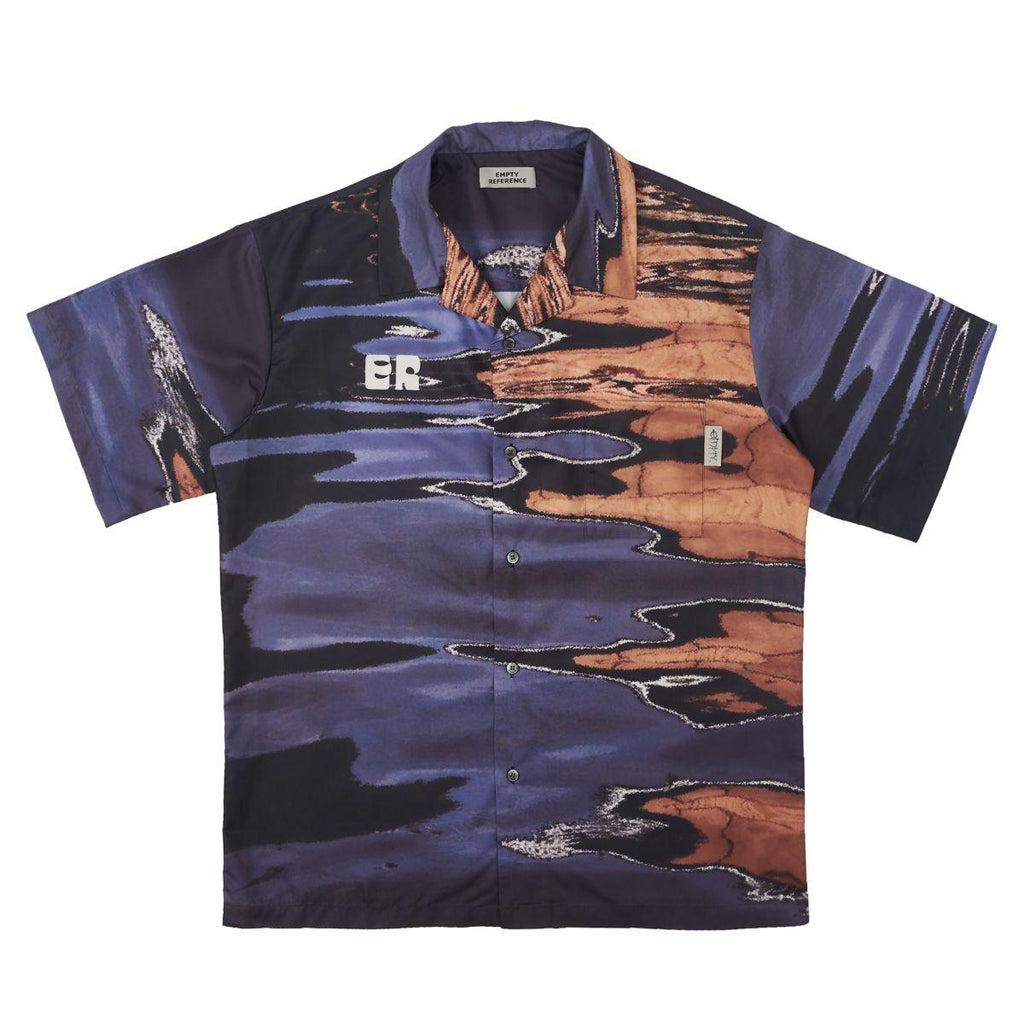 Empty Reference Ripple Print Logo Cuban Shirt