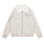 STEEPC White Reversible Sherpa Jacket