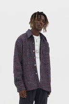 Empty Reference Purple Tweed L/S Shirt Coat