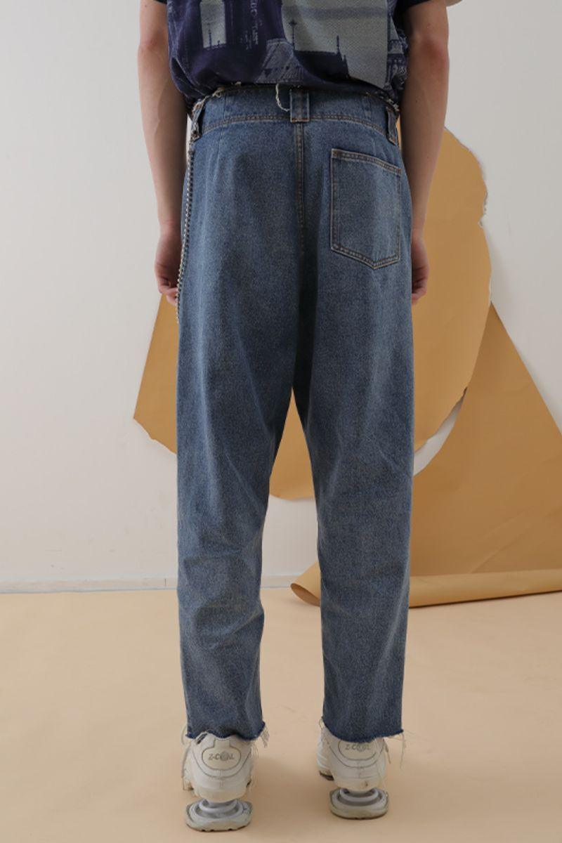 Mix7 Asymmetrical Loose Straight Jeans