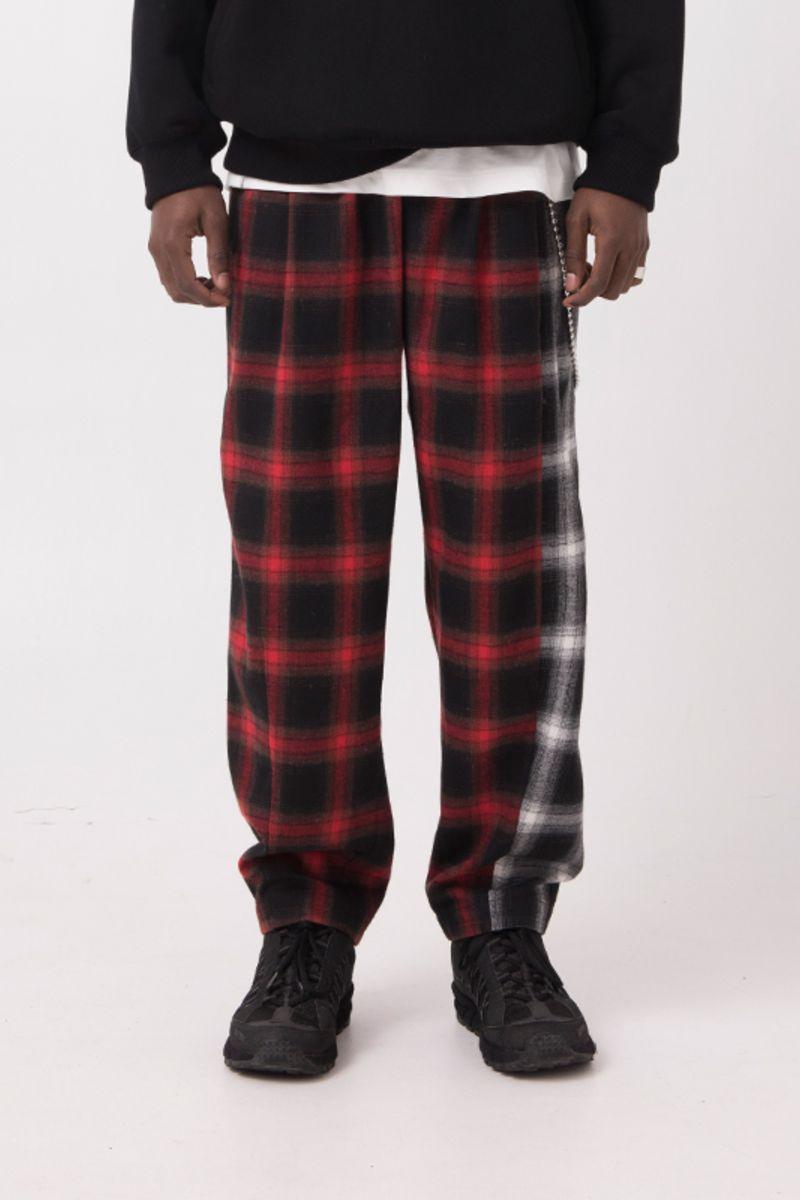 Empty Reference Plaid Stitching Trousers