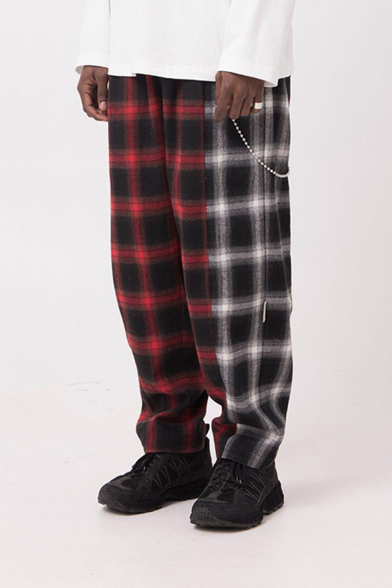 Empty Reference Plaid Stitching Trousers