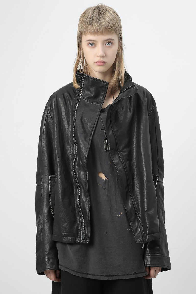 Unknown World FW19 Three Dimensional Leather Jacket