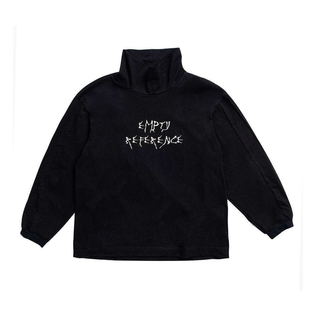 Empty Reference Black Logo Turtleneck