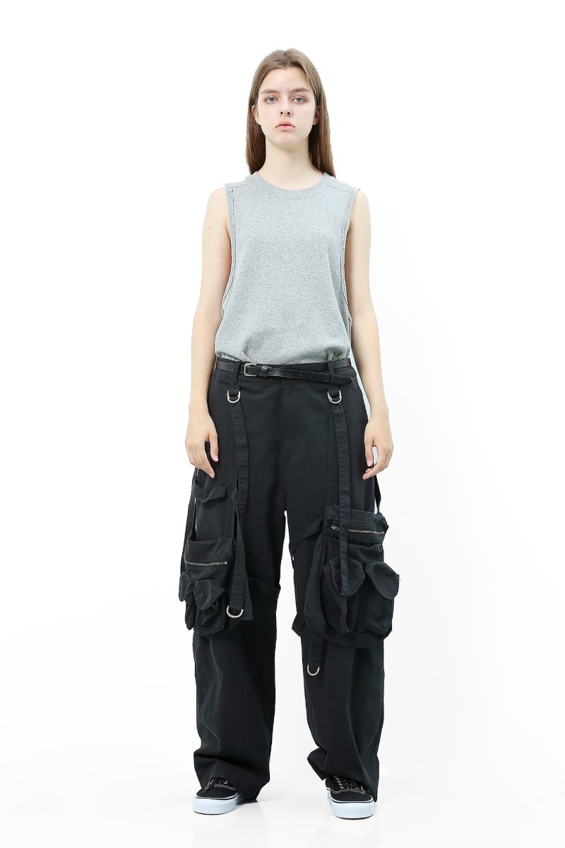 Unknown World Washed Old Removable Pocket Trousers