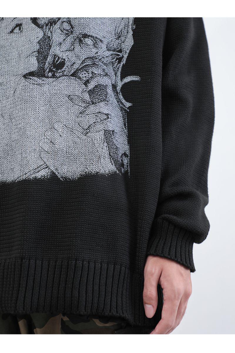 CZ Vampire Printed Sweater