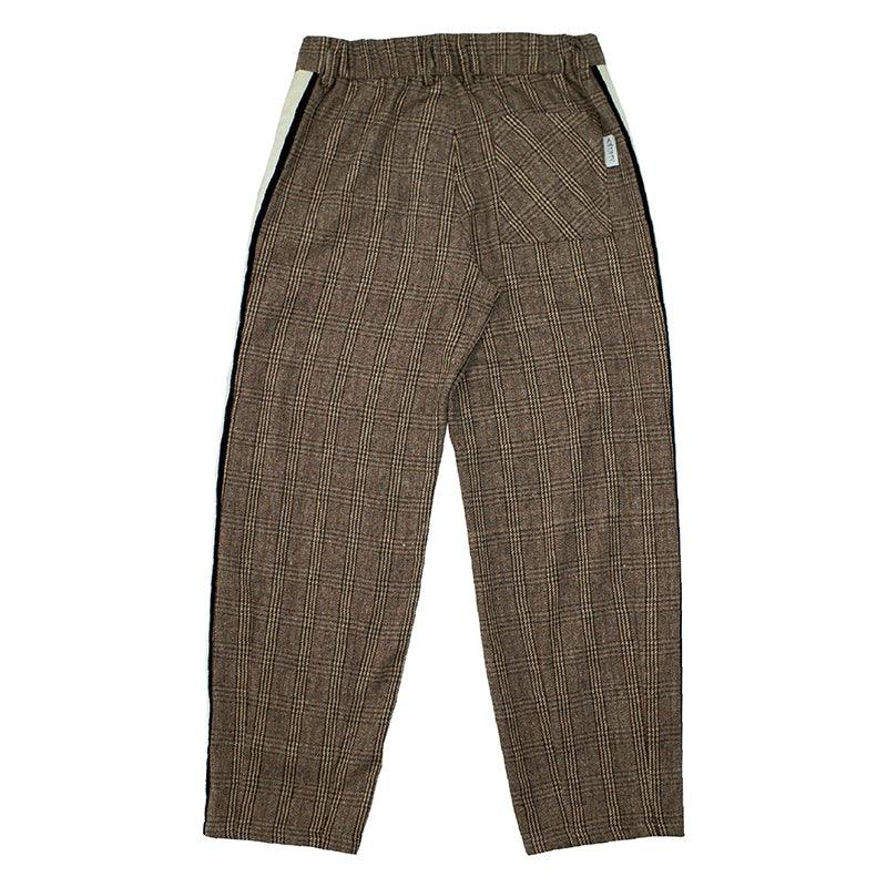 Empty Reference Coffee Plaid Suit Trousers