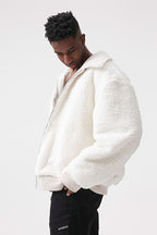 STEEPC White Reversible Sherpa Jacket