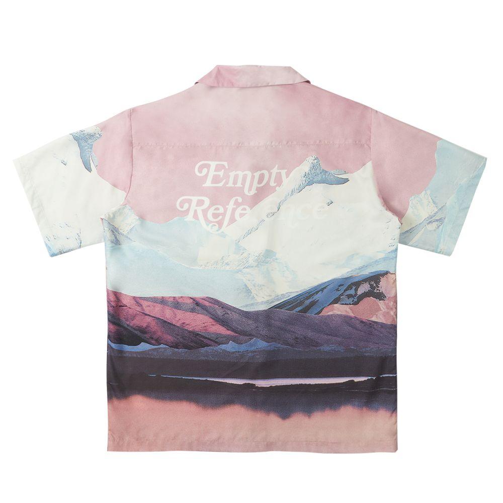 Empty Reference Mountains Print Cuban Shirt
