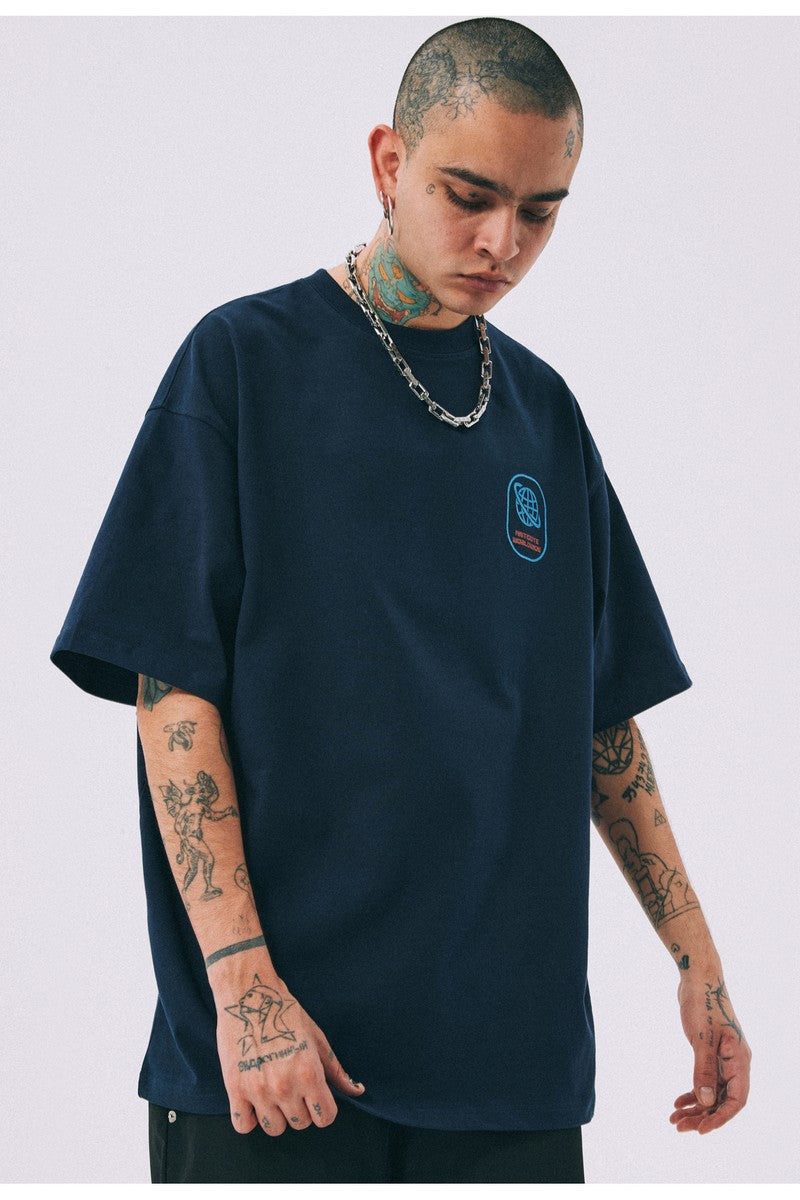 Antidote Globe Print Logo Tee