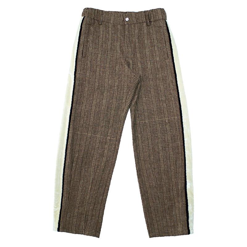 Empty Reference Coffee Plaid Suit Trousers
