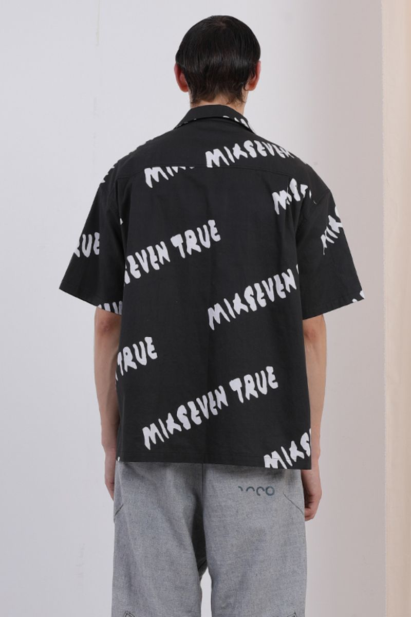 Mix7 Logo Printed Cuban S/S Shirt